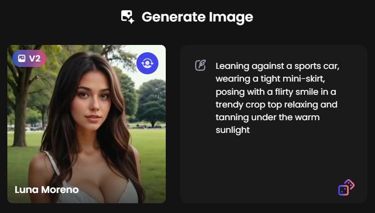 step1 - select ai character and add prompt