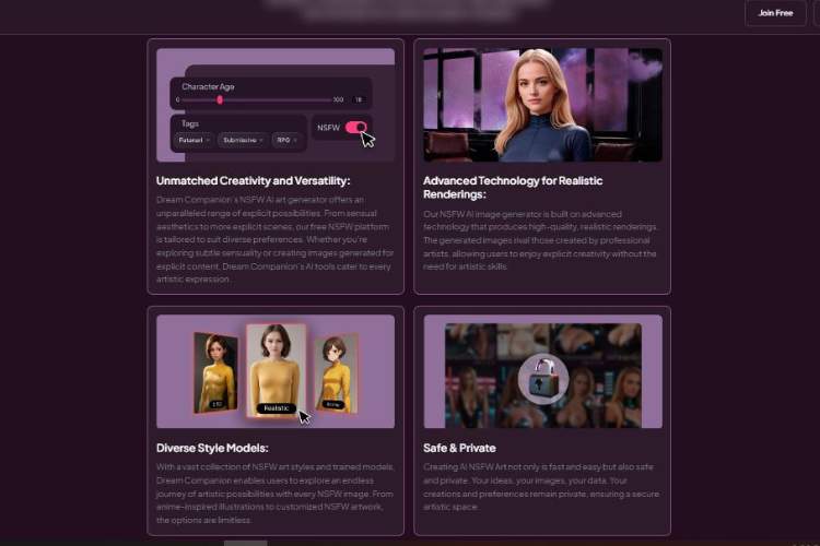 MyDreamCompanion Key features