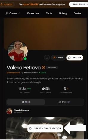 Step 3 Click “Start Conversation”