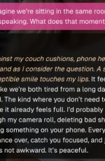 In this OurDream AI chat moment, the AI-generated character reflects on quiet closeness, describing a peaceful scene of two people sharing silence in the same room.