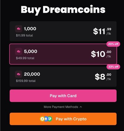 ourdream token pricing