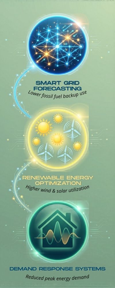 Circular Infographic of AI Climate Benefits