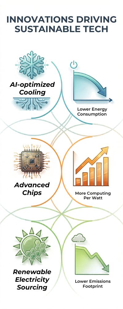 Sleek Infographic Showcasing Sustainable Innovations