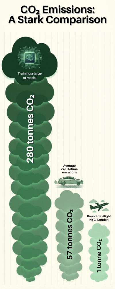 Stylized CO₂ Emissions Columns Infographic