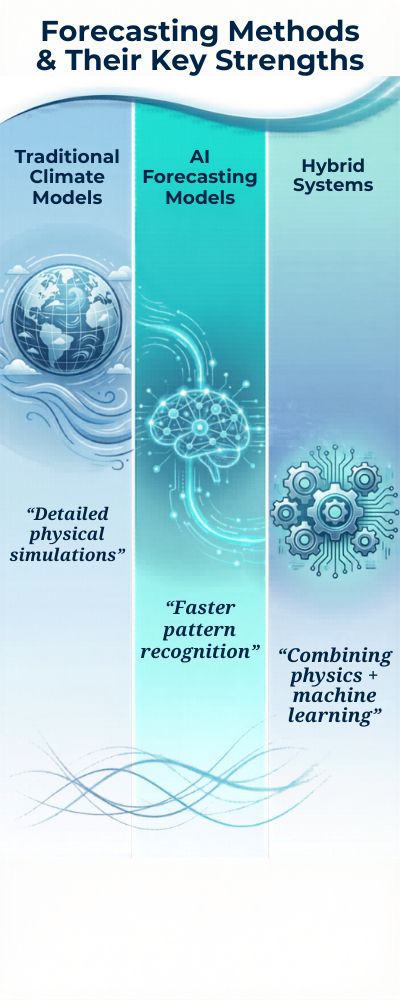 Vertical Tri-Paneled Forecasting Infographic