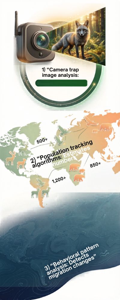 Vibrant Infographic Showcasing AI Wildlife Tools
